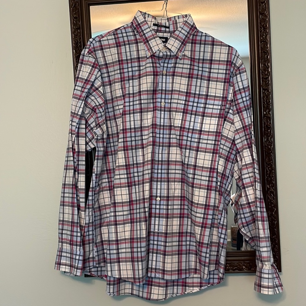 Lands’ End No Iron Twill Traditional Fit XL 17-17.5